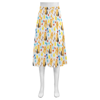 Shih Tzu Pattern Mnemosyne Women's Crepe Skirt - TeeAmazing