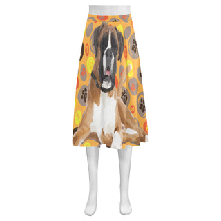 Boxer Mnemosyne Women's Crepe Skirt (Model D16) - TeeAmazing