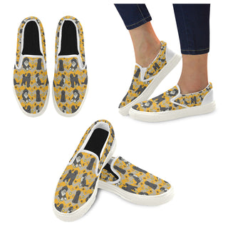 Portuguese water dog White Women's Slip-on Canvas Shoes - TeeAmazing
