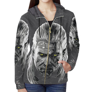 Witcher All Over Print Full Zip Hoodie for Women - TeeAmazing
