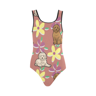 Labradoodle Flower Vest One Piece Swimsuit (Model S04) - TeeAmazing