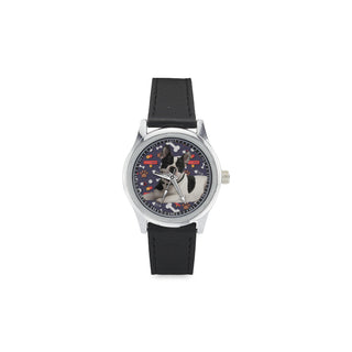 French Bulldog Dog Kid's Stainless Steel Leather Strap Watch - TeeAmazing