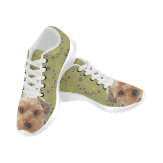 Yorkipoo Dog White Sneakers Size 13-15 for Men - TeeAmazing