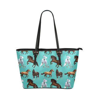 Horse Pattern Leather Tote Bag/Small - TeeAmazing