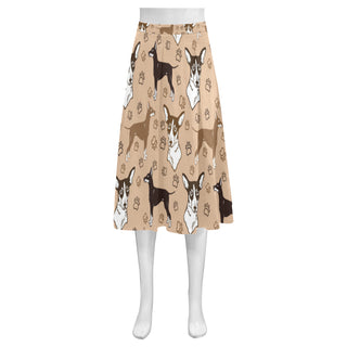 Manchester Terrier Mnemosyne Women's Crepe Skirt (Model D16) - TeeAmazing