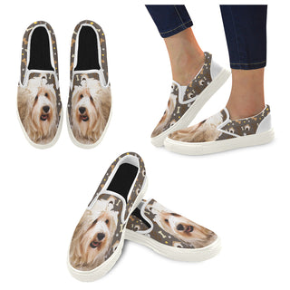 Havanese Dog White Women's Slip-on Canvas Shoes - TeeAmazing