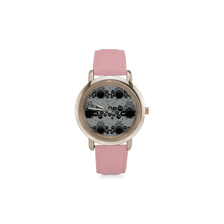 Totoro Pattern Women's Rose Gold Leather Strap Watch - TeeAmazing