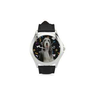 Bearded Collie Dog Women's Classic Leather Strap Watch - TeeAmazing