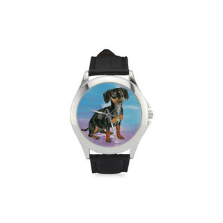 Dachshund Water Colour No.1 Women's Classic Leather Strap Watch - TeeAmazing