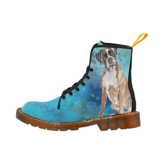 Boxer Water Colour Black Boots For Men - TeeAmazing