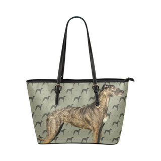 Lurcher Dog Leather Tote Bag/Small - TeeAmazing