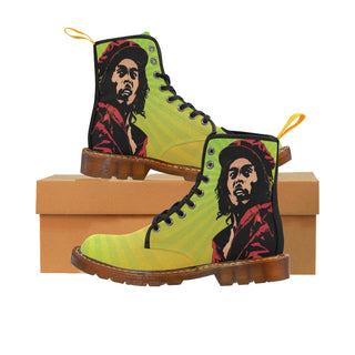 Bob Marley Black Boots For Men - TeeAmazing