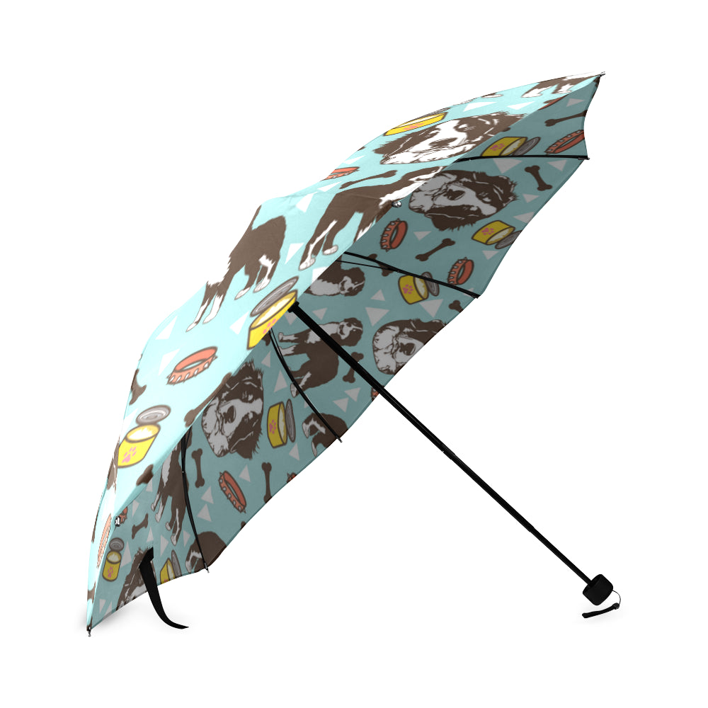 Bernese Mountain Pattern Foldable Umbrella - TeeAmazing