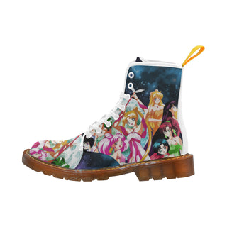 Sailor Scouts White Boots For Women - TeeAmazing
