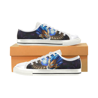 Vegeta SSGSS DBZ White Canvas Women's Shoes/Large Size - TeeAmazing