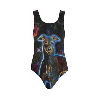 Italian Greyhound Glow Design 1 Vest One Piece Swimsuit - TeeAmazing