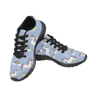 Unicorn Pattern Black Sneakers for Men - TeeAmazing