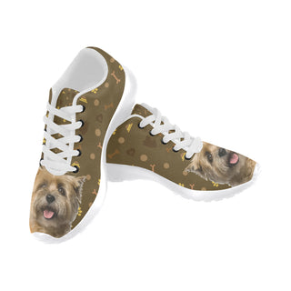 Cairn Terrier Dog White Sneakers Size 13-15 for Men - TeeAmazing