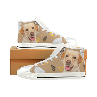 Labrador Retriever Lover White High Top Canvas Women's Shoes/Large Size - TeeAmazing