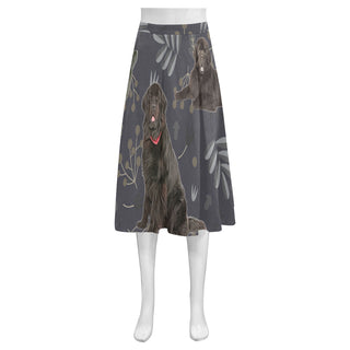 Newfoundland Lover Mnemosyne Women's Crepe Skirt (Model D16) - TeeAmazing