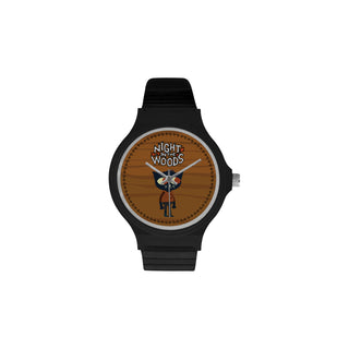 Night in the woods Unisex Round Plastic Watch - TeeAmazing