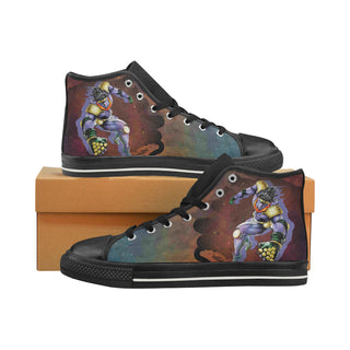 Star Platinum Black High Top Canvas Shoes for Kid - TeeAmazing