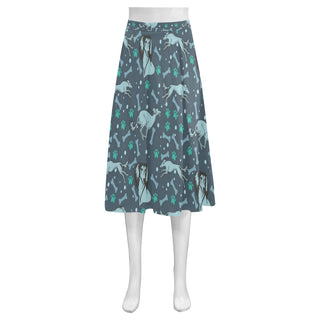 Saluki Mnemosyne Women's Crepe Skirt (Model D16) - TeeAmazing