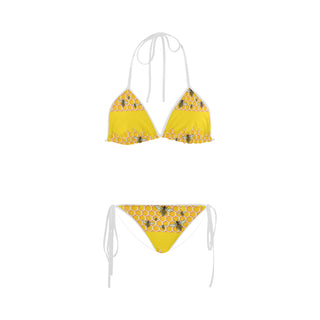 Bee Pattern Custom Bikini Swimsuit - TeeAmazing