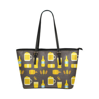 Beer Leather Tote Bag/Small - TeeAmazing