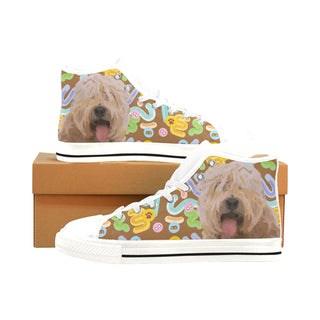 Soft Coated Wheaten Terrier White Men’s Classic High Top Canvas Shoes /Large Size - TeeAmazing