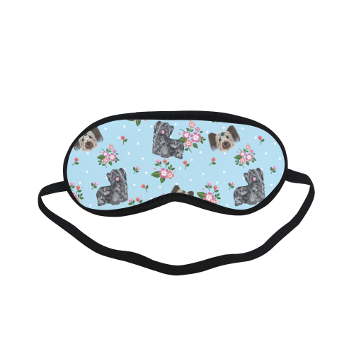 Skye Terrier Flower Sleeping Mask - TeeAmazing