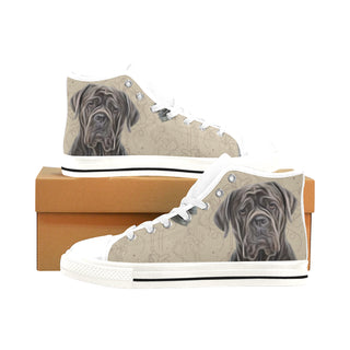 Cane Corso Lover White Men’s Classic High Top Canvas Shoes /Large Size - TeeAmazing