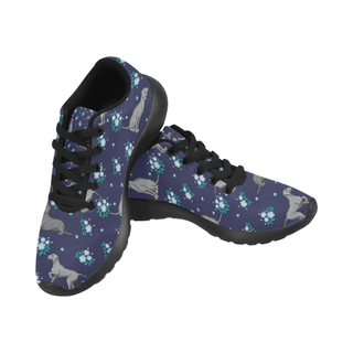 Coonhound Flower Black Sneakers for Women - TeeAmazing