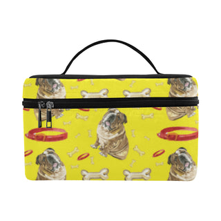 English Bulldog Water Colour Pattern No.1 Cosmetic Bag/Large - TeeAmazing