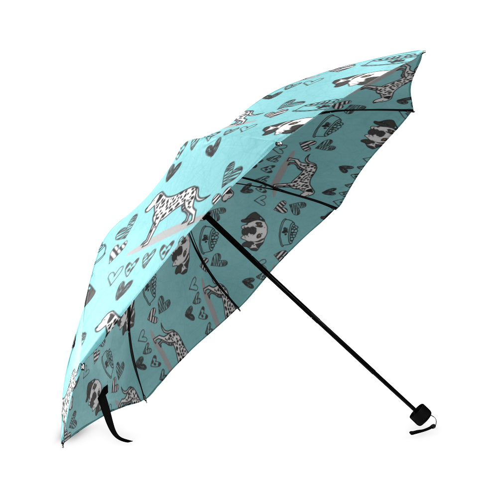 Dalmatian Pattern Foldable Umbrella - TeeAmazing