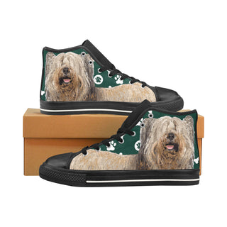 Skye Terrier Black Men’s Classic High Top Canvas Shoes /Large Size - TeeAmazing