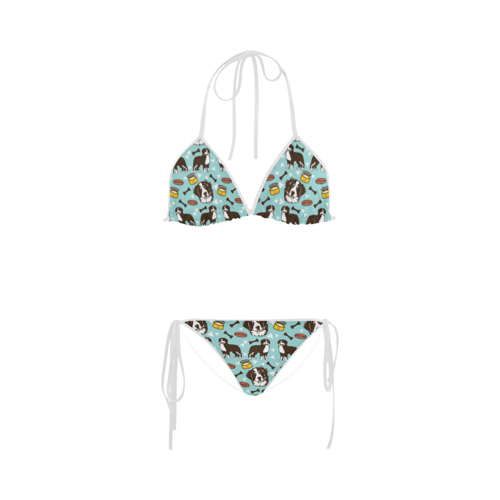 Bernese Mountain Pattern Custom Bikini Swimsuit - TeeAmazing