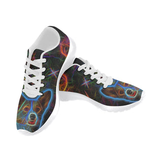 Corgi Glow Design 1 White Sneakers for Men - TeeAmazing