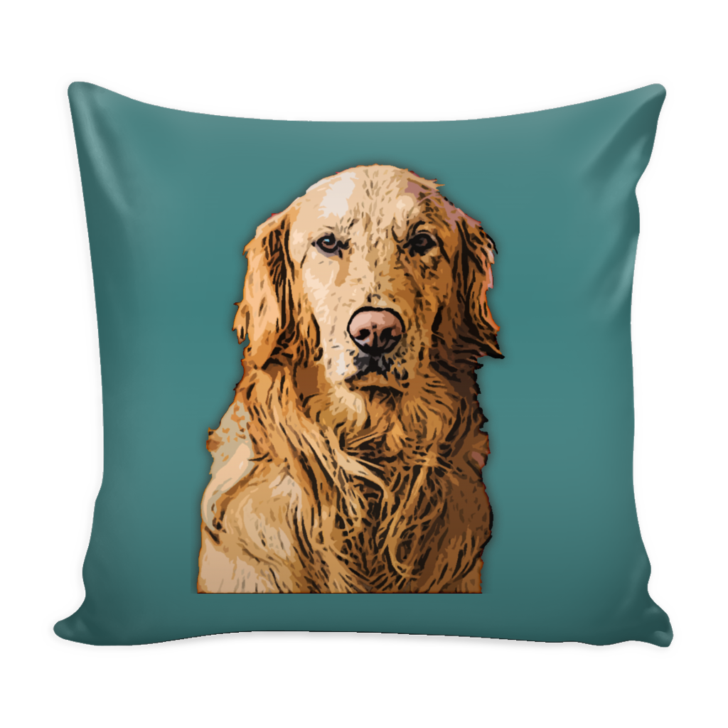 Golden Retriever Dog Pillow Cover - Golden Retriever Accessories - TeeAmazing