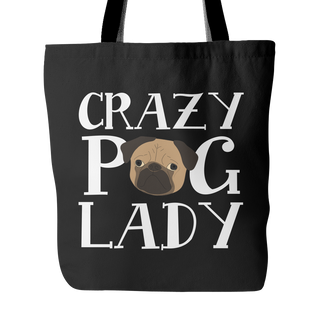 Crazy Pug Dog Tote Bags - Pug Bags - TeeAmazing