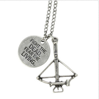 The Walking Dead Necklace Red Enamel Pendant Jewelry with Chain Jewelry - TeeAmazing