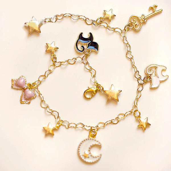 Sweet Cosplay Sailor Moon Tsukino Usagi luna cat Chain bracelet Hand catenary - TeeAmazing