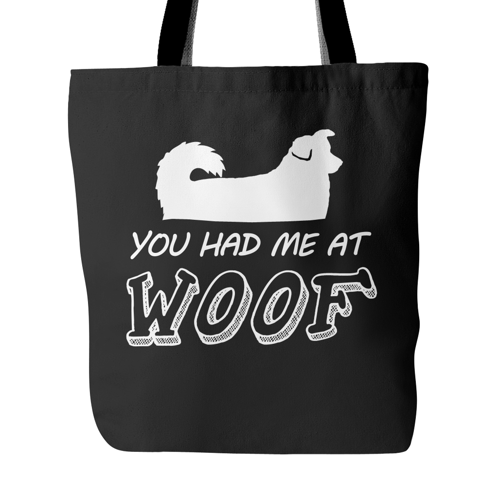 You Had Me At Woof Tote Bags - Australian Shepherd Dog Bags - TeeAmazing