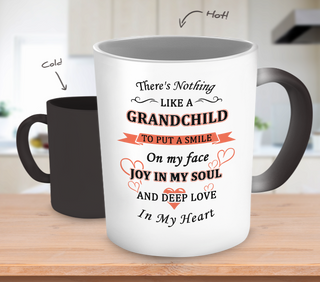 Grandchild Put A Smile On My Face Color Changing Mug - Grandma Mug - TeeAmazing