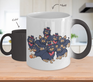 Pattern Yorkshire Terrier Color Changing Mugs & Coffee Cups - Yorkshire Terrier Coffee Mugs - TeeAmazing