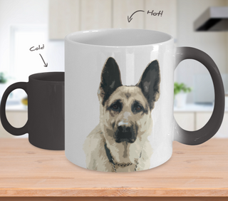 German Shepherd Color Changing Mugs & Coffee Cups - German Shepherd Coffee Mugs - TeeAmazing