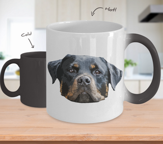 Rottweiler Dog Color Changing Mugs & Coffee Cups - Rottweiler Coffee Mugs - TeeAmazing