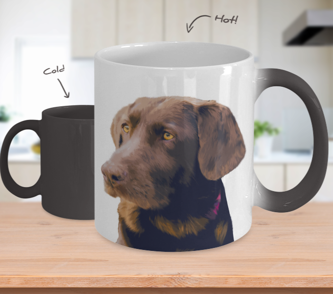 Labrador Retriever Dog Color Changing Mugs & Coffee Cups - Labrador Retriever Coffee Mugs - TeeAmazing
