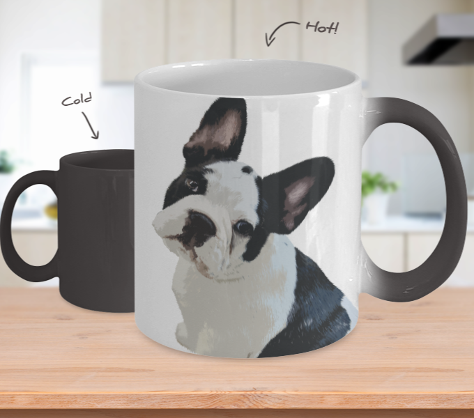 French Bulldog Color Changing Mugs & Coffee Cups - French Bulldog Coffee Mugs - TeeAmazing