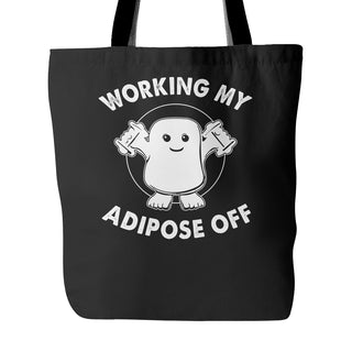 Working My Adipose Off Tote Bags - Doctor Who Bags - TeeAmazing